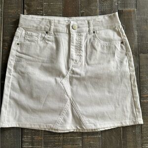 Girls White Denim Skirt Size 10/12